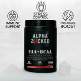 Zacked EAA+BCAA Amino Extreme, Attain Ultimate Amino Acid Maximizer, 30 Servings, Zero gram Added Sugar. Net Weight: 300G.
Benefits: Immune Support, Stress Control, Endurance Boost. 