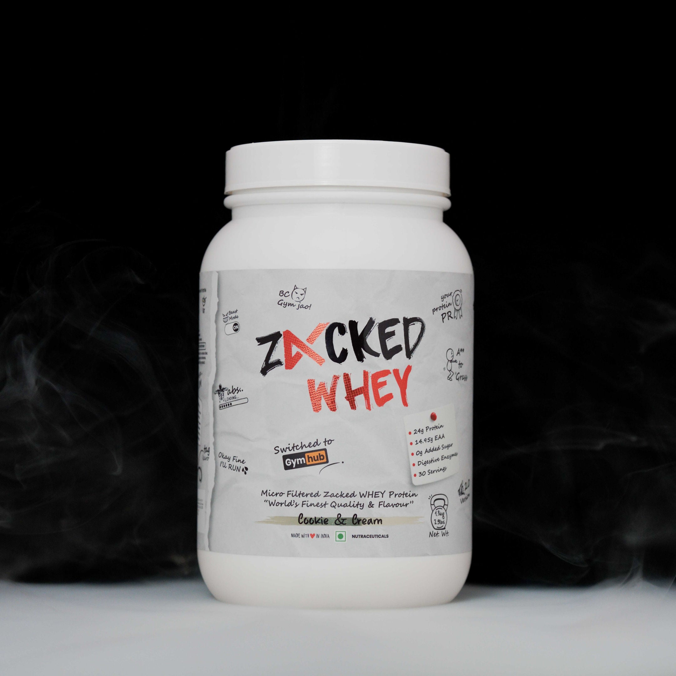 Zacked Whey Concentrate Protein 1KG: Premium Quality