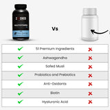 60X3  Zacked Essential Wellness Combo, Omega 3 (1280mg) + Multivitamin Pro + Calcium Citrate (60N Each)