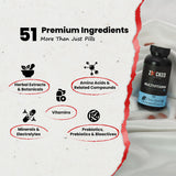 60X3  Zacked Essential Wellness Combo, Omega 3 (1280mg) + Multivitamin Pro + Calcium Citrate (60N Each)